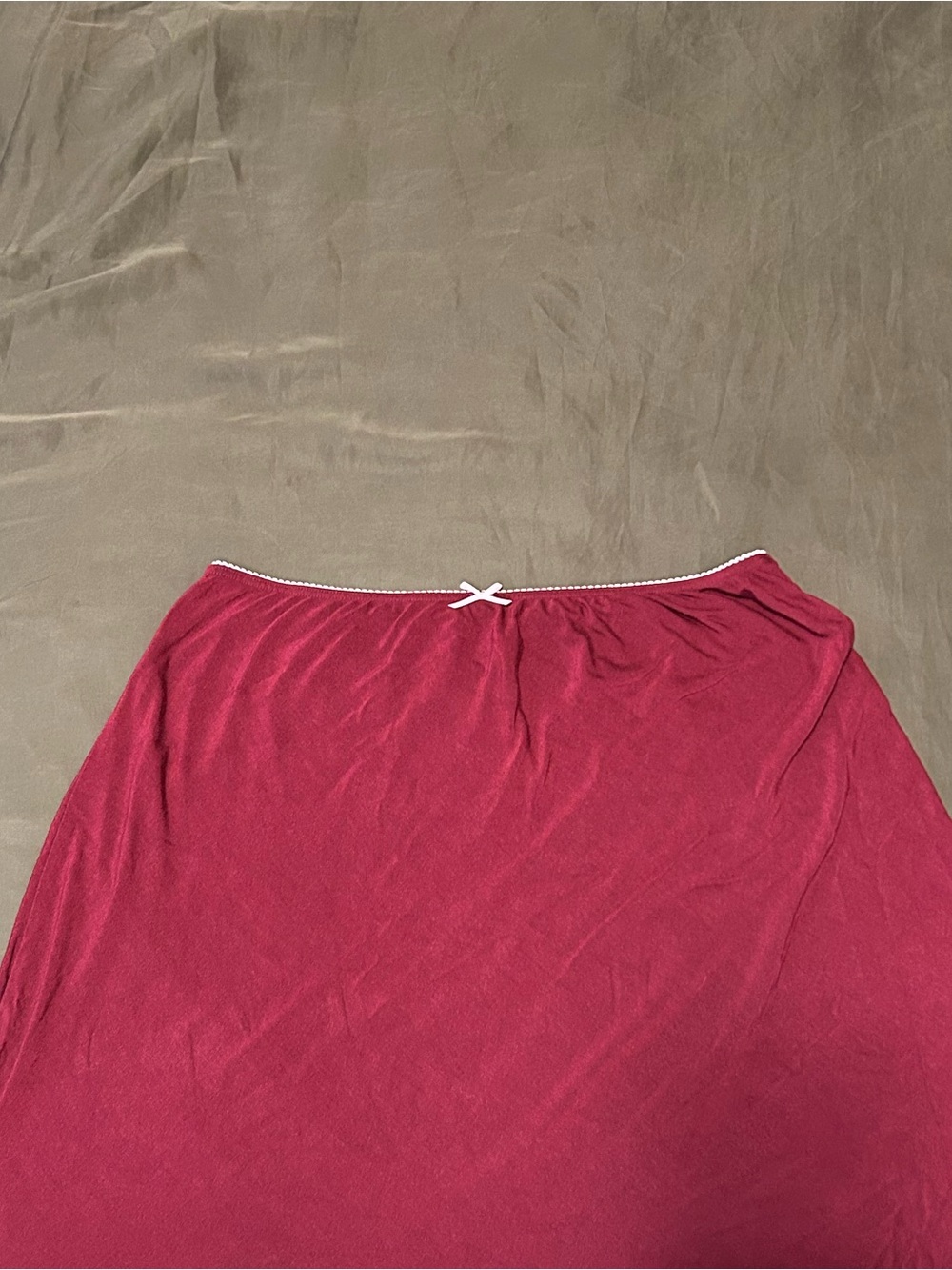 Rat Boi bias midi slip skirt in Bordeaux